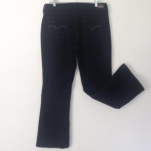 Levi's 515 Bootcut Black Embellished Jeans size 14